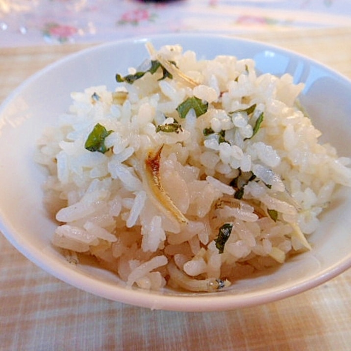 新生姜とちりめんじゃこの炊き込みご飯